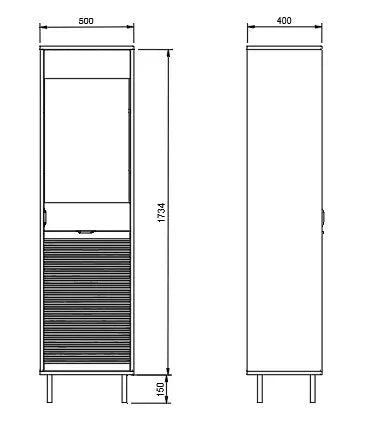 Vitrinenschrank Aura - Kaschmir