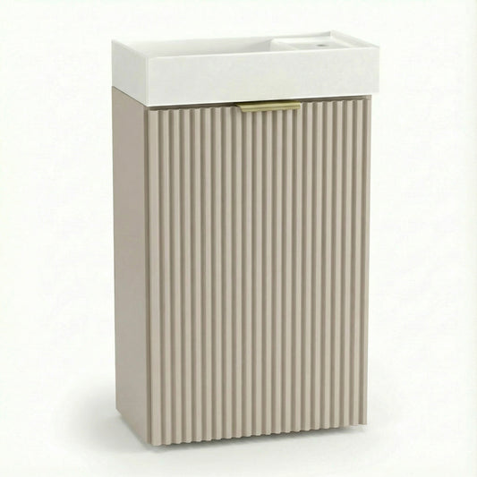 Waschtischunterschrank 40 cm mit Waschbecken Willy - Kaschmir