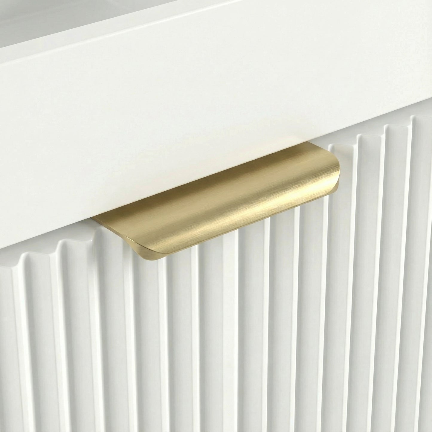 Waschtischunterschrank 140 cm mit Regal Willy - Weiß/Walnuss