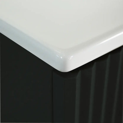 Waschtischunterschrank 60 cm mit Waschbecken, mit Türen Willy - Schwarz