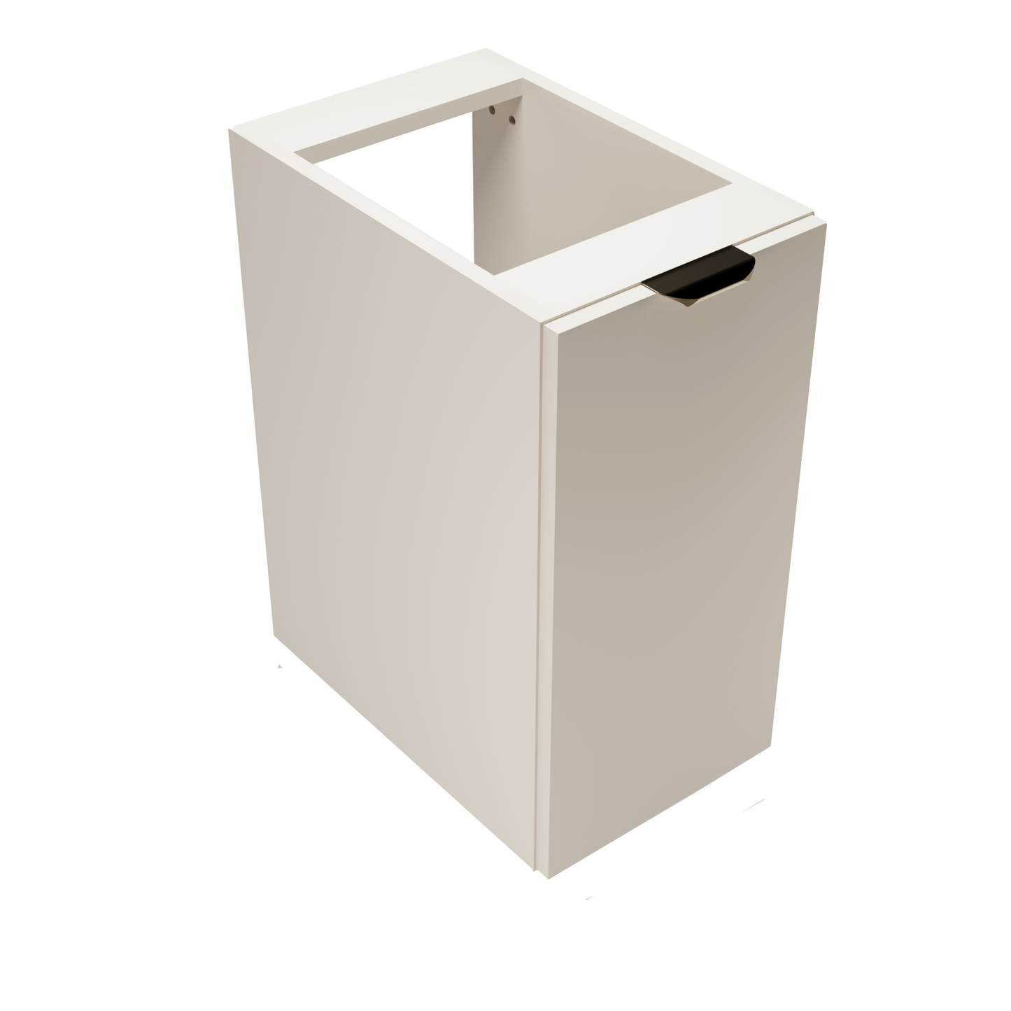 Badezimmerschrank 30 cm, glatte Fronten, 1 Tür Orio - Kaschmir