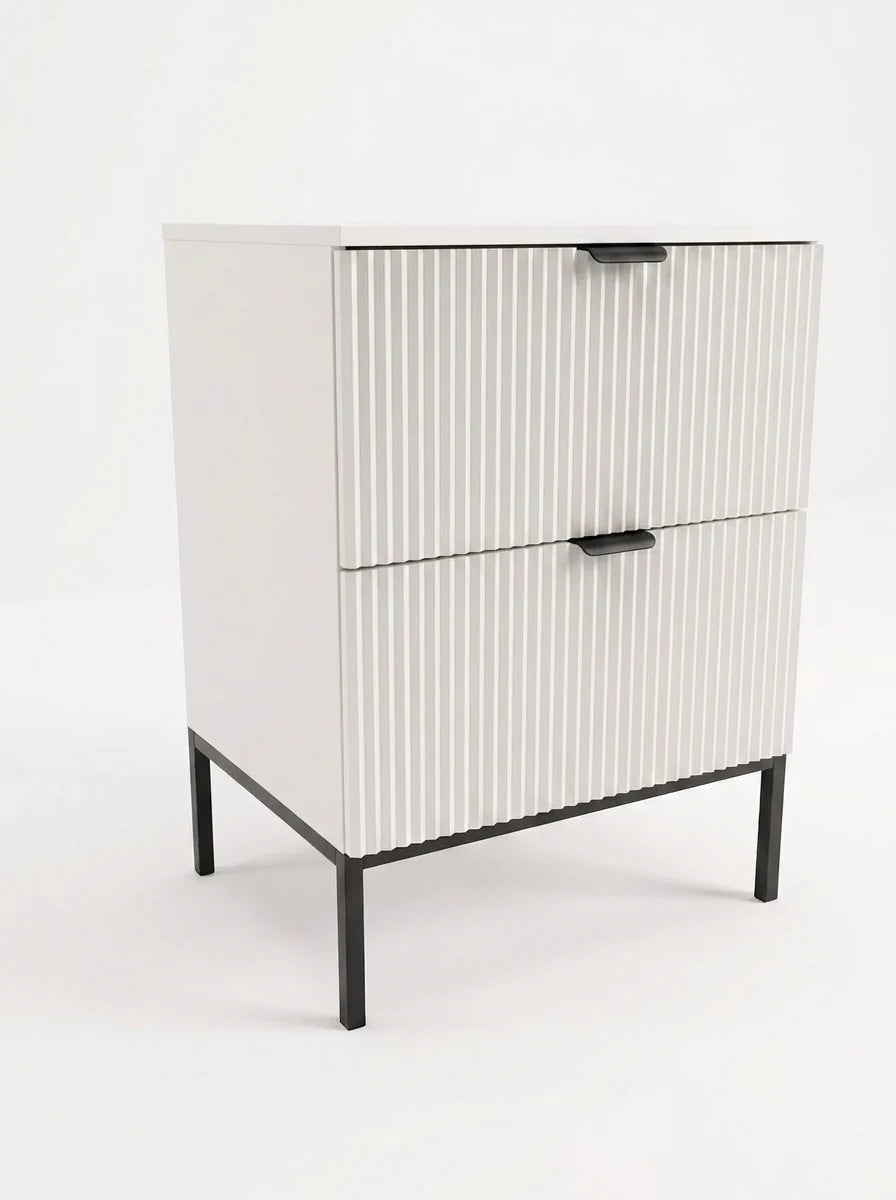 Waschtischunterschrank 60 cm auf einem Metallgestell Willy - Weiß