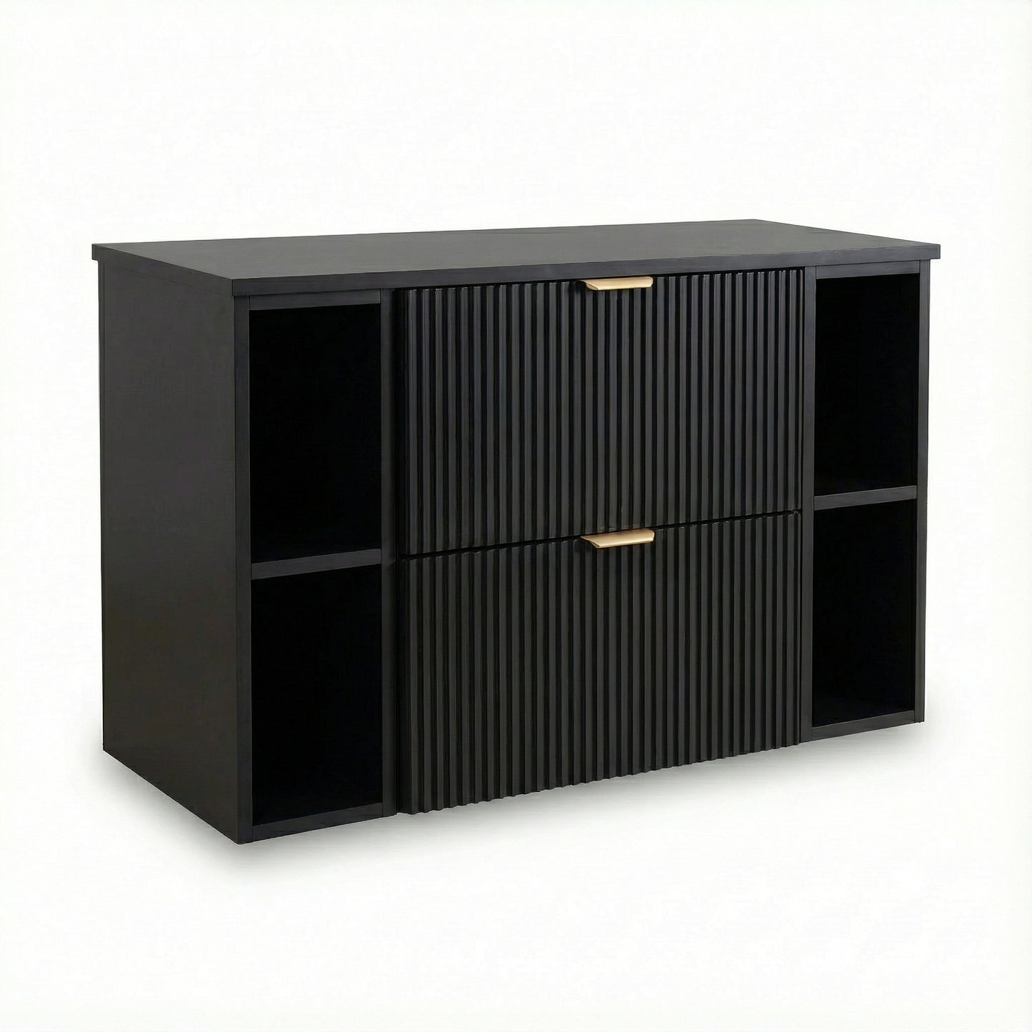 Waschtischunterschrank 100 cm mit 2 Regale Willy - Schwarz