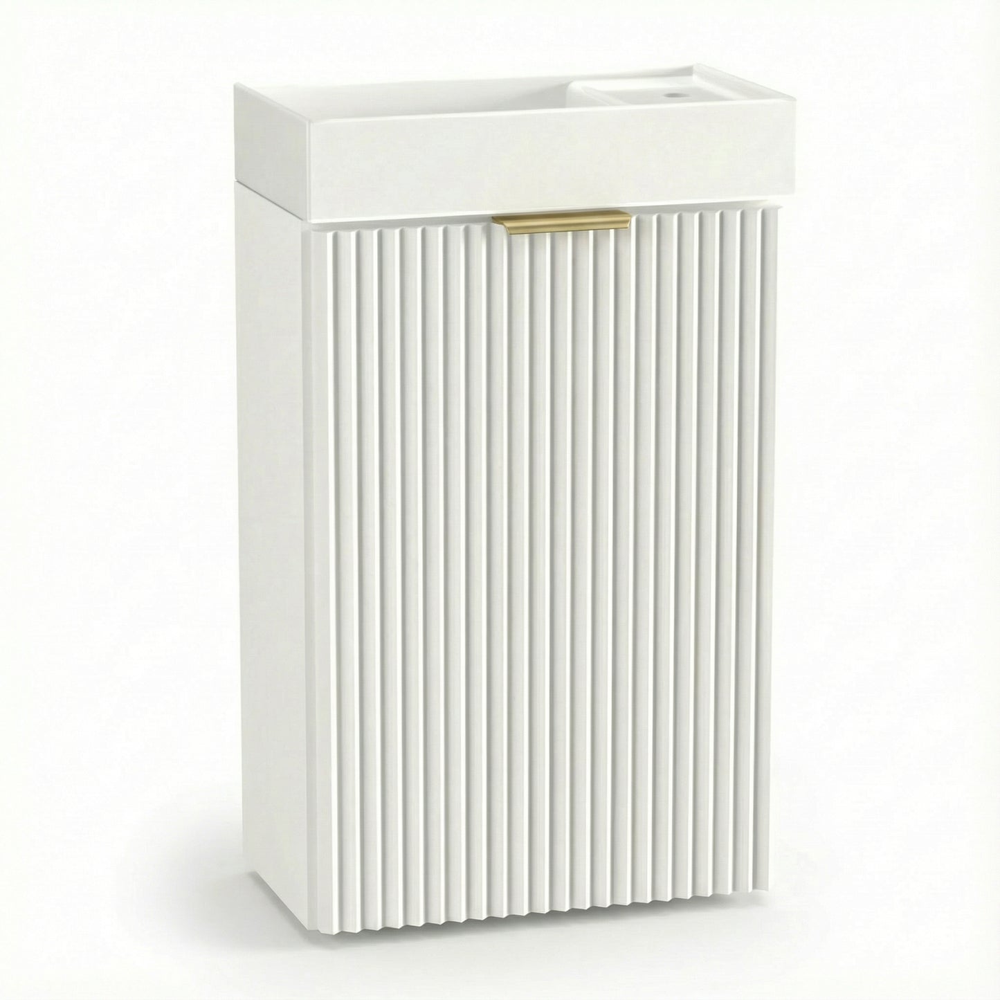 Waschtischunterschrank 40 cm mit Waschbecken Willy - Weiß