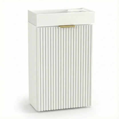 Waschtischunterschrank 40 cm mit Waschbecken Willy - Weiß