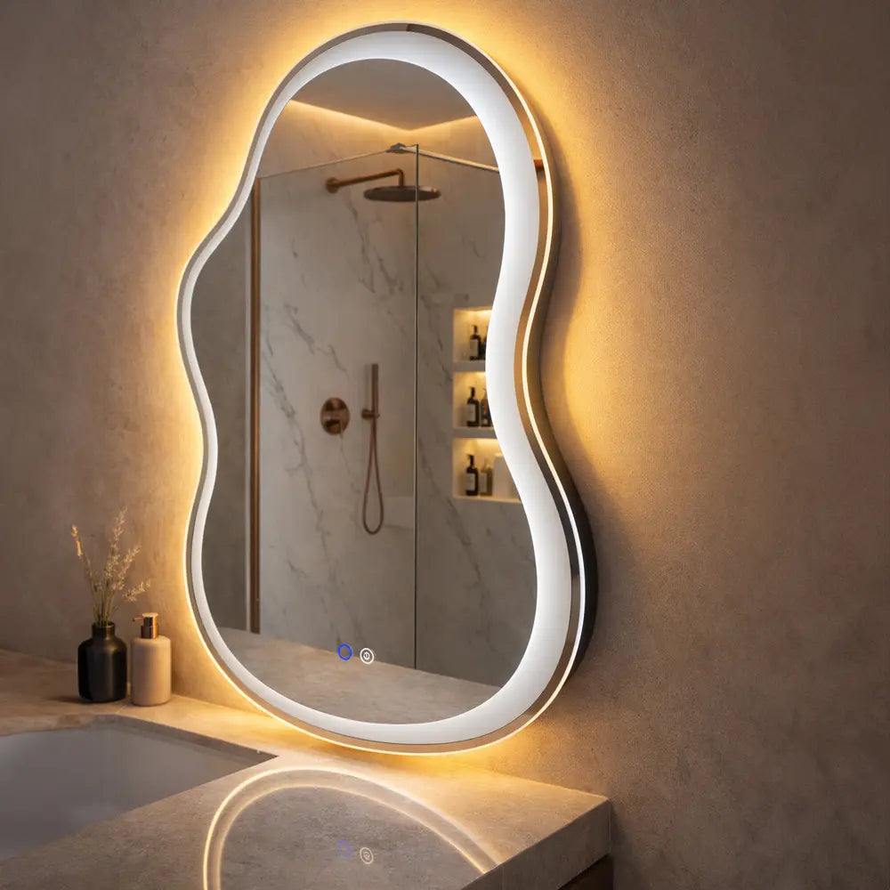 LED-Wandspiegel Uno Double - 80 x 55 cm