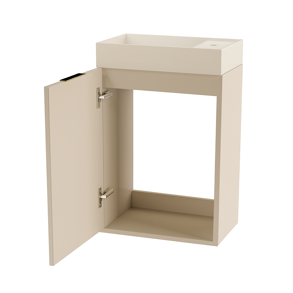 Waschtischunterschrank 40 cm mit Waschbecken Willy - Kaschmir