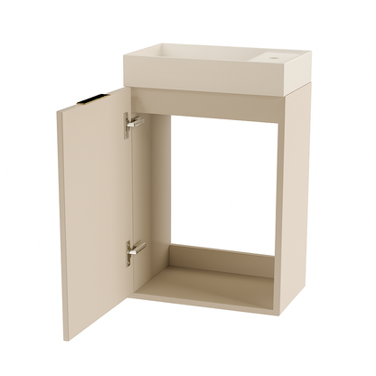 Waschtischunterschrank 40 cm mit Waschbecken Willy - Kaschmir