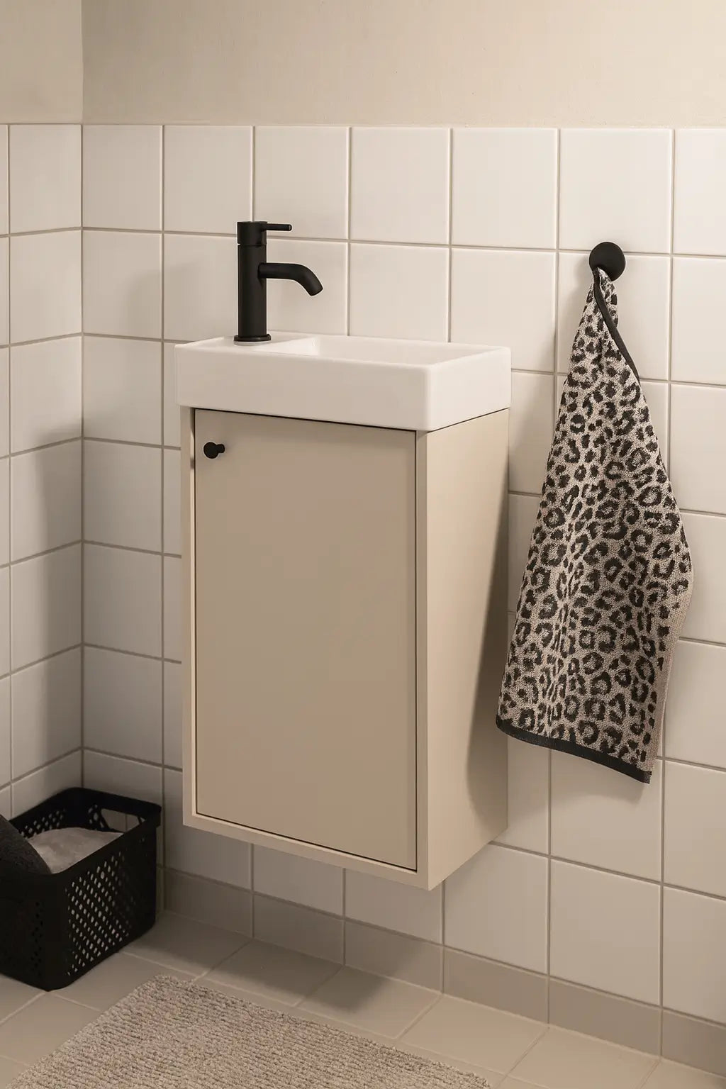 Waschtischunterschrank 40 cm mit Waschbecken Belino - Kaschmir