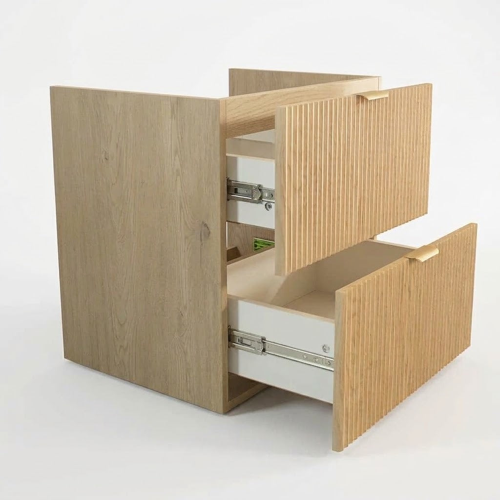 Waschtischunterschrank 80 cm, ohne Oberteil Willy - Eiche Cremona