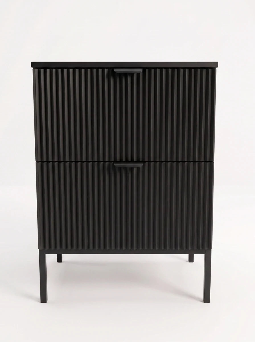 Waschtischunterschrank 60 cm auf einem Metallgestell Willy - Schwarz