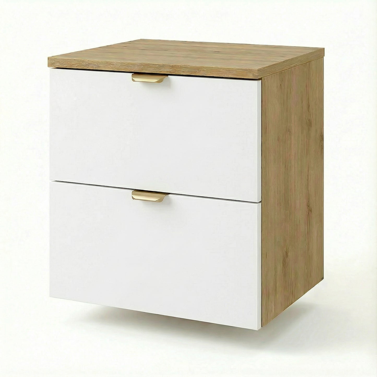 Waschtischunterschrank 60 cm Orio - Weiß/Eiche artisan