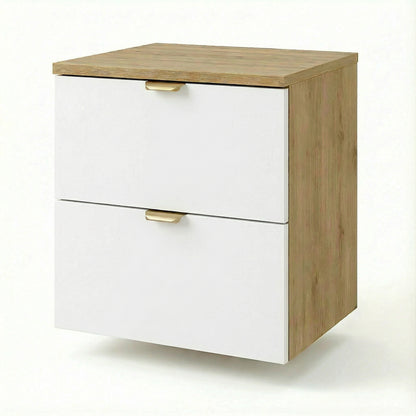 Waschtischunterschrank 60 cm Orio - Weiß/Eiche artisan