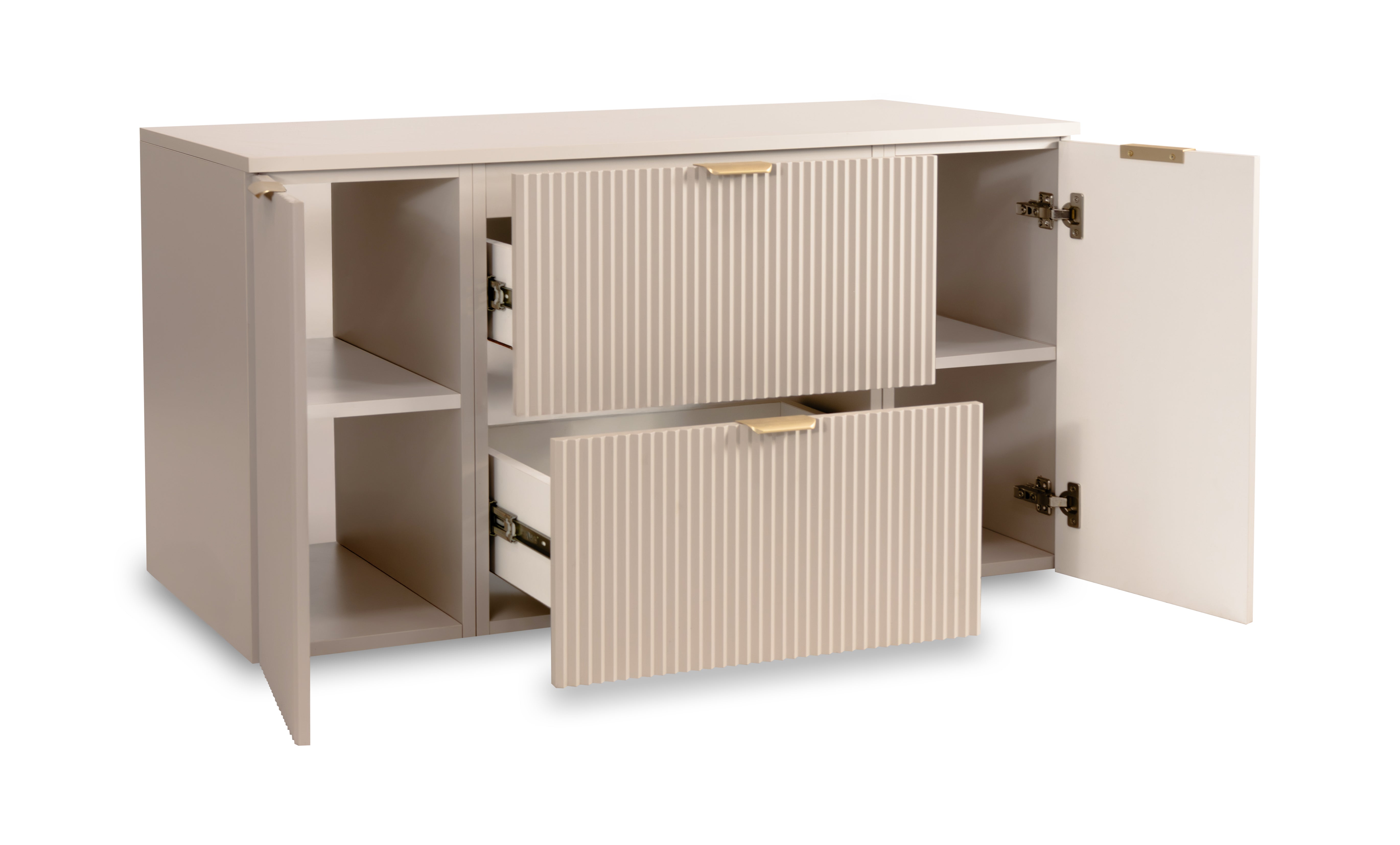 Waschtischunterschrank 120 cm mit 2 Türen und 2 Schubladen Willy - Kaschmir