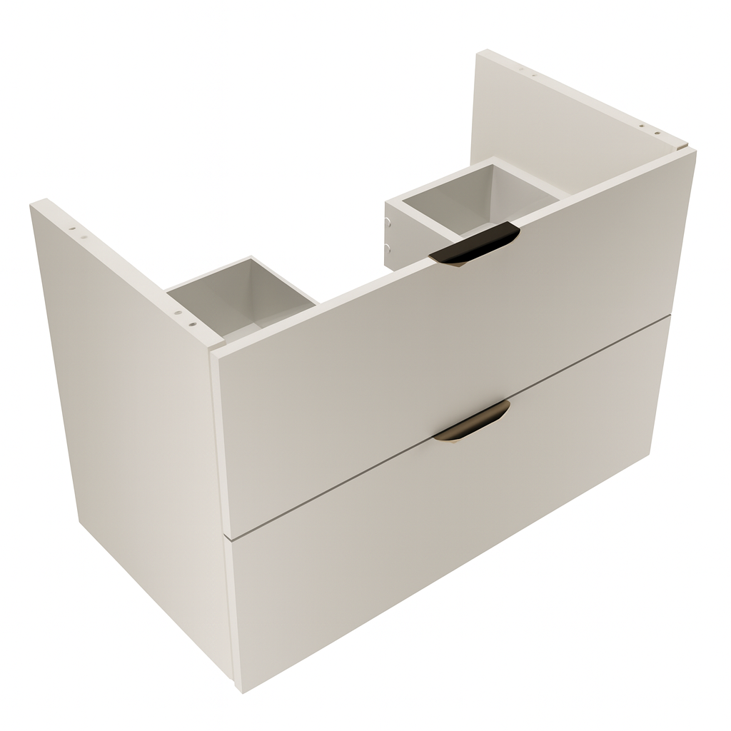 Waschtischunterschrank mit 2 Schubladen 80 cm, ohne Oberteil Orio - Kaschmir