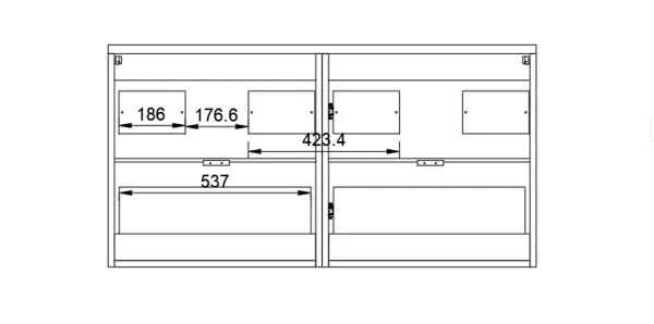 Waschtischunterschrank mit 4 Schubladen 120 cm Willy - Kaschmir