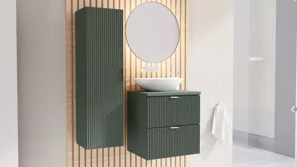 Waschtischunterschrank mit 2 Schubladen 60 cm Willy - Salbei
