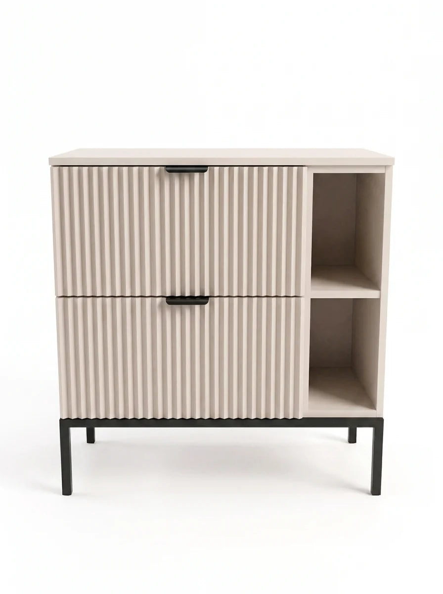 Waschtischunterschrank mit Regal 80 cm auf einem Metallgestell Willy - Kaschmir