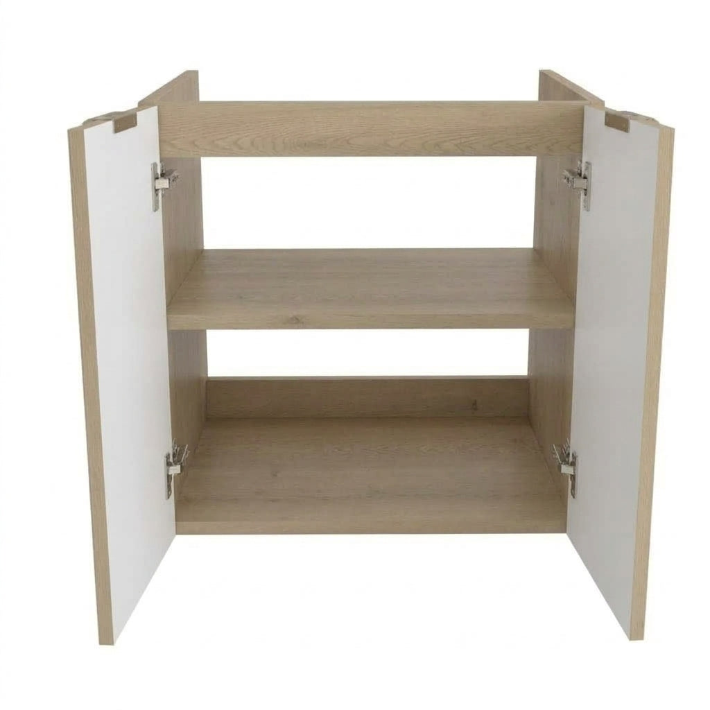 Waschtischunterschrank 60 cm mit Türen, ohne Oberteil Willy - Eiche Cremona