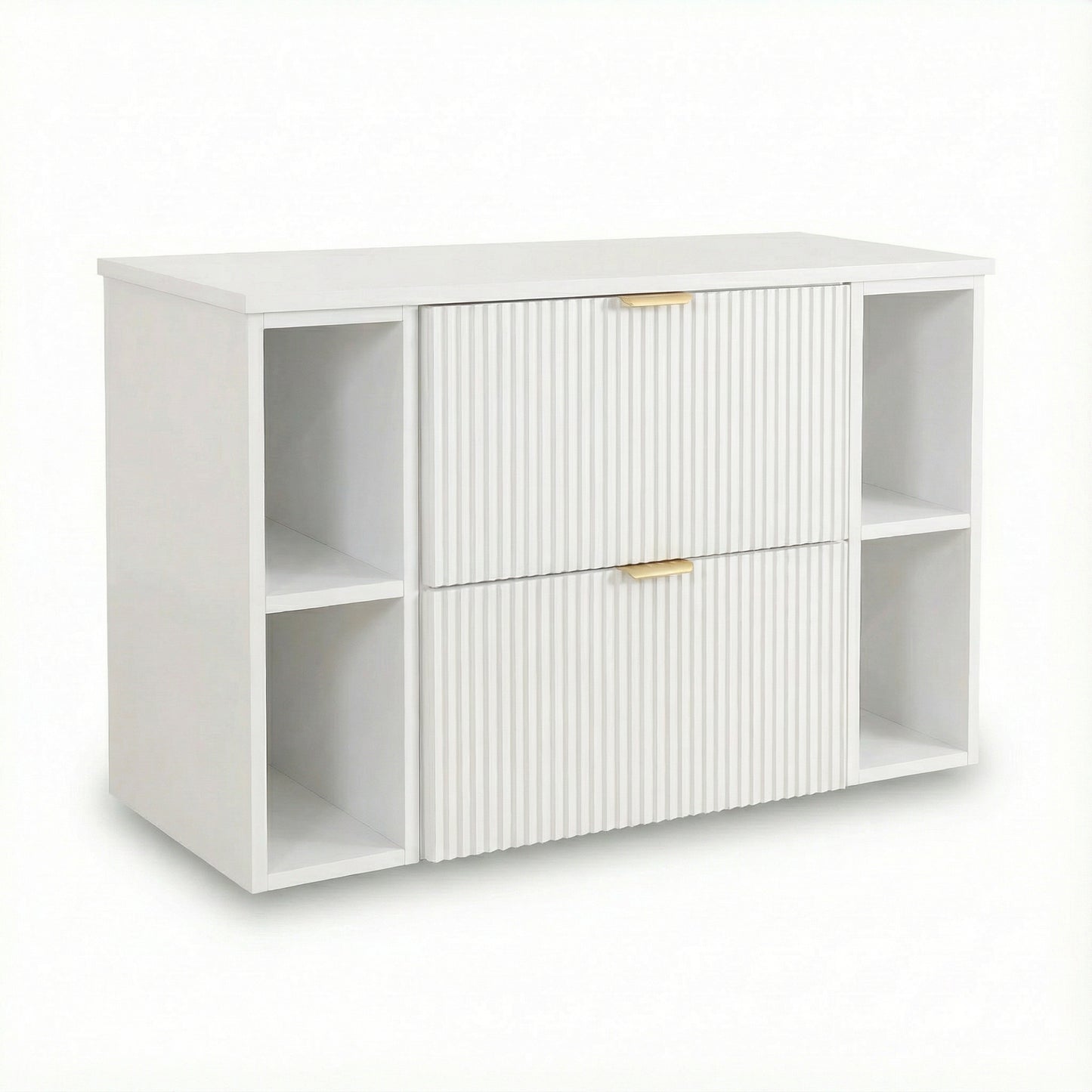 Waschtischunterschrank 100 cm mit 2 Regale Willy - Weiß