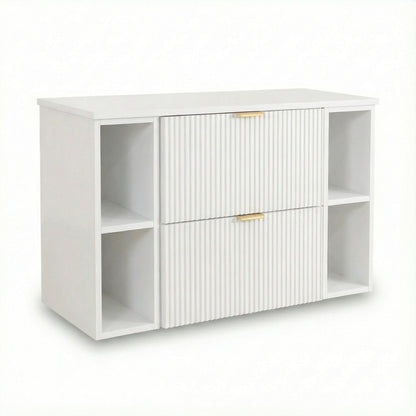 Waschtischunterschrank 100 cm mit 2 Regale Willy - Weiß