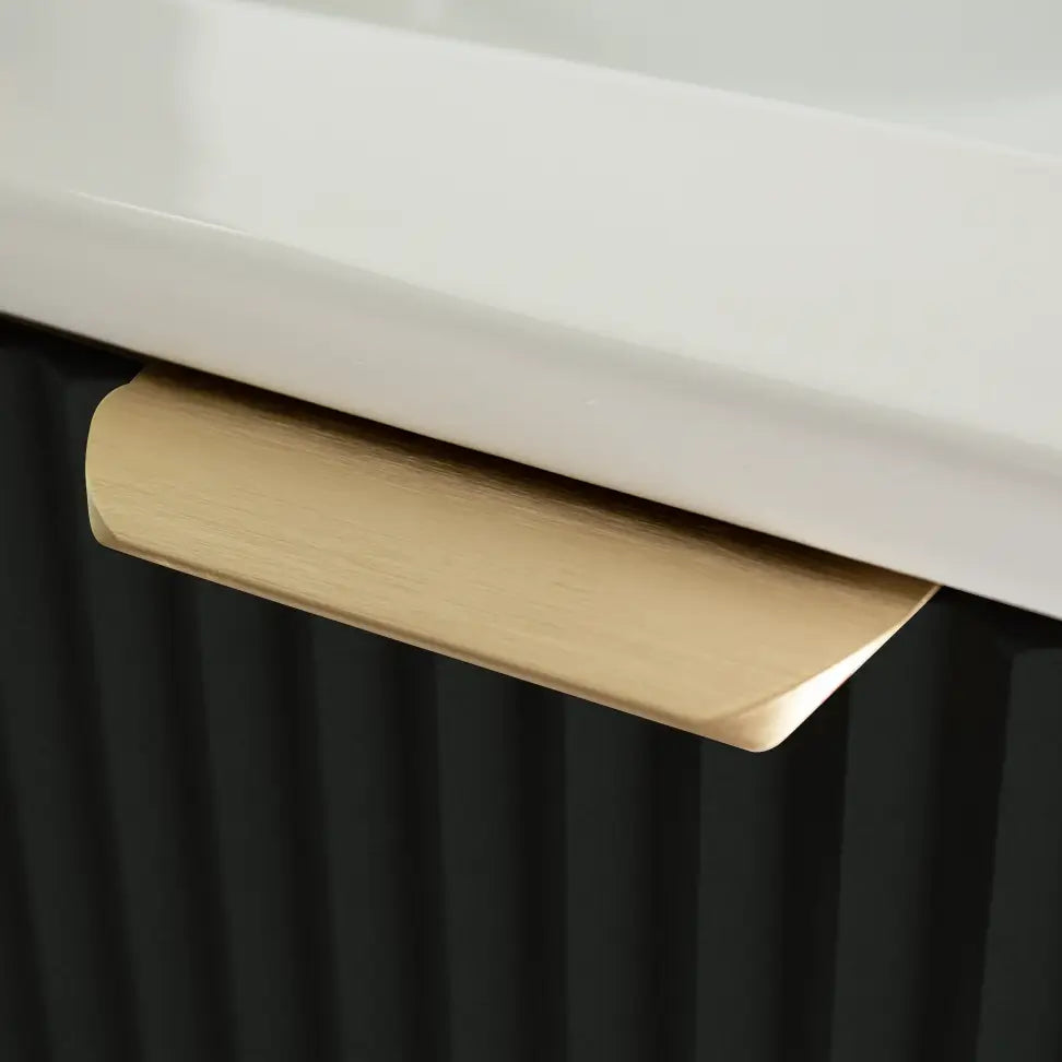 Waschtischunterschrank 60 cm mit Waschbecken, mit Türen Willy - Schwarz