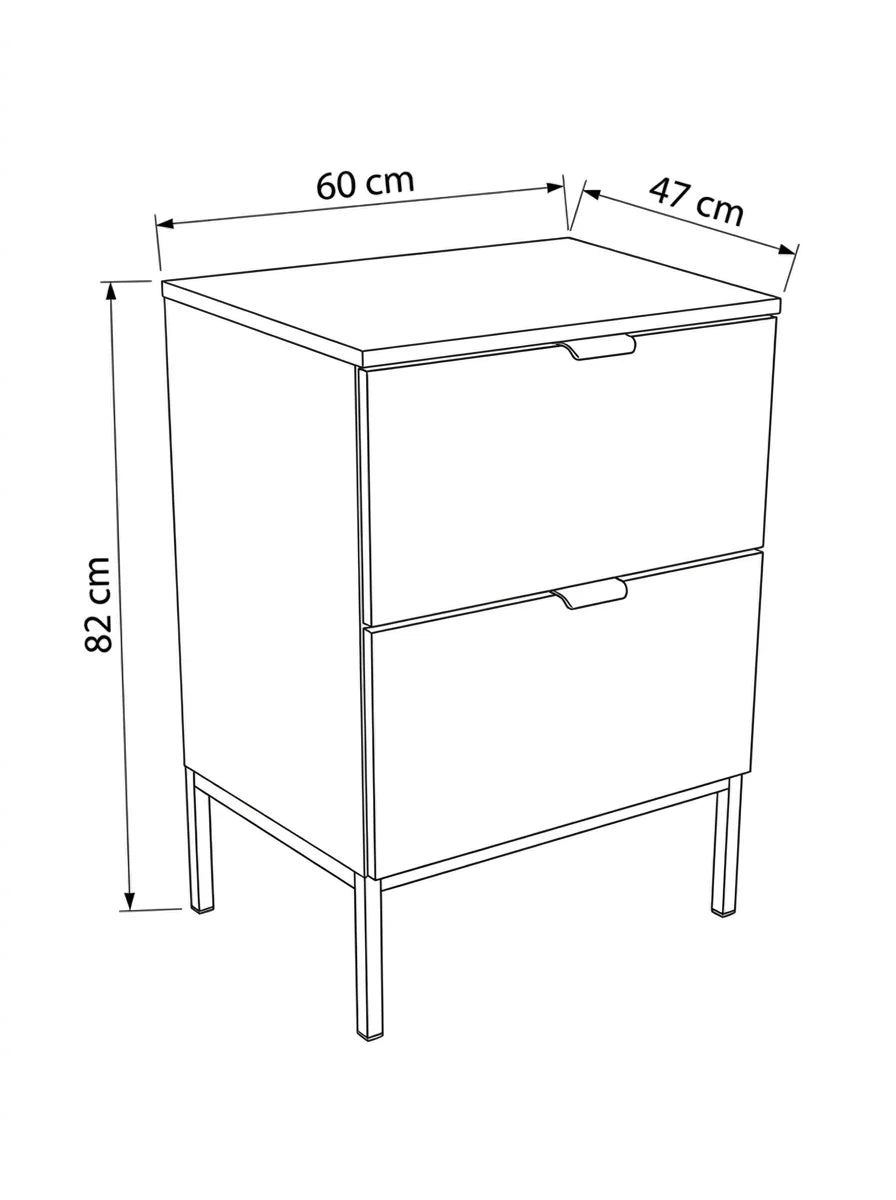 Waschtischunterschrank 60 cm auf einem Metallgestell Orio - Kaschmir/Eiche artisan