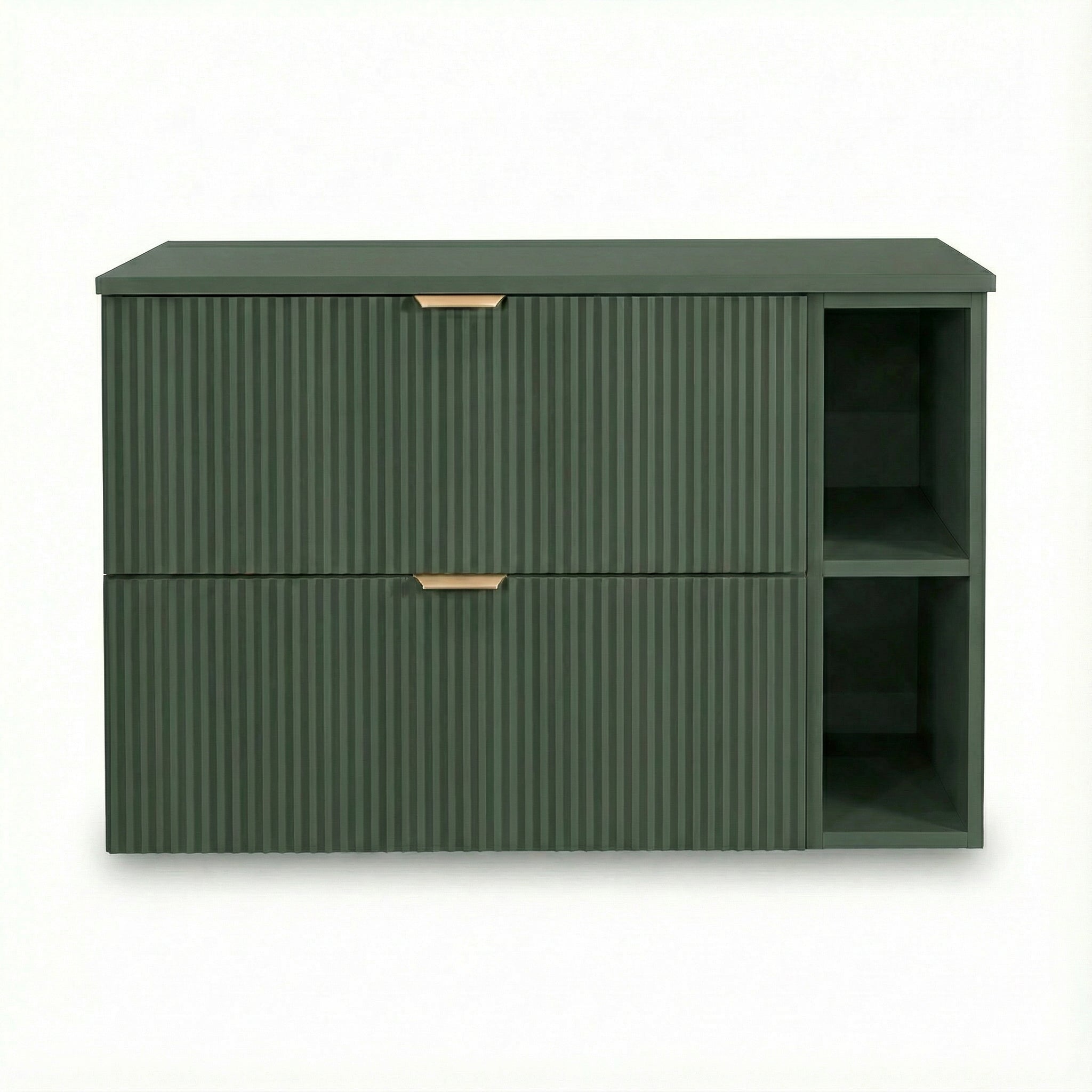 Waschtischunterschrank mit Regal 100 cm Willy - Salbei