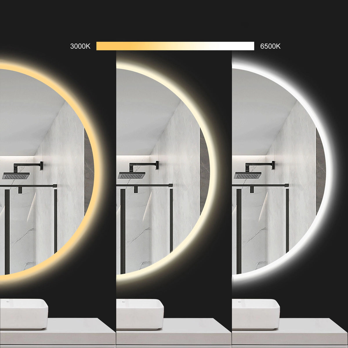 LED-Wandspiegel HZJ - 80 cm