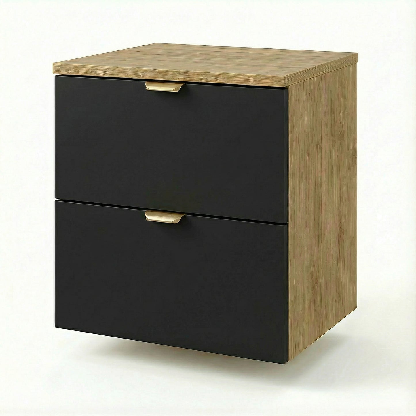 Waschtischunterschrank 60 cm Orio - Schwarz/Eiche artisan