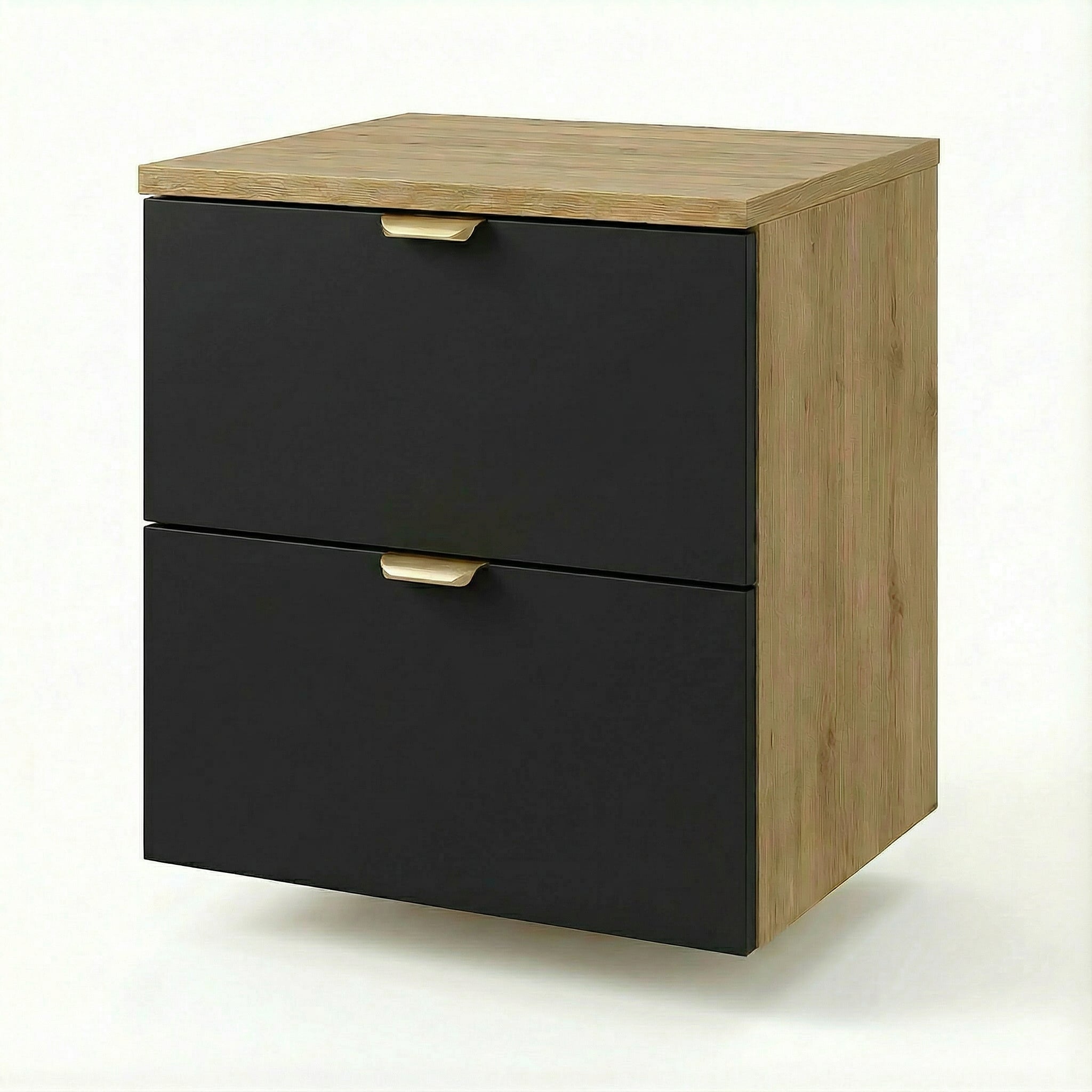 Waschtischunterschrank 60 cm Orio - Schwarz/Eiche artisan