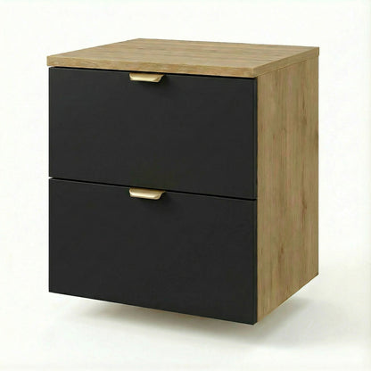 Waschtischunterschrank 60 cm Orio - Schwarz/Eiche artisan