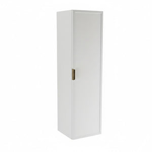 Bad Hochschrank 120 cm Weiß Roma Badezimmer Schrank mit Einlegeböden MDF modern funktional klassisch