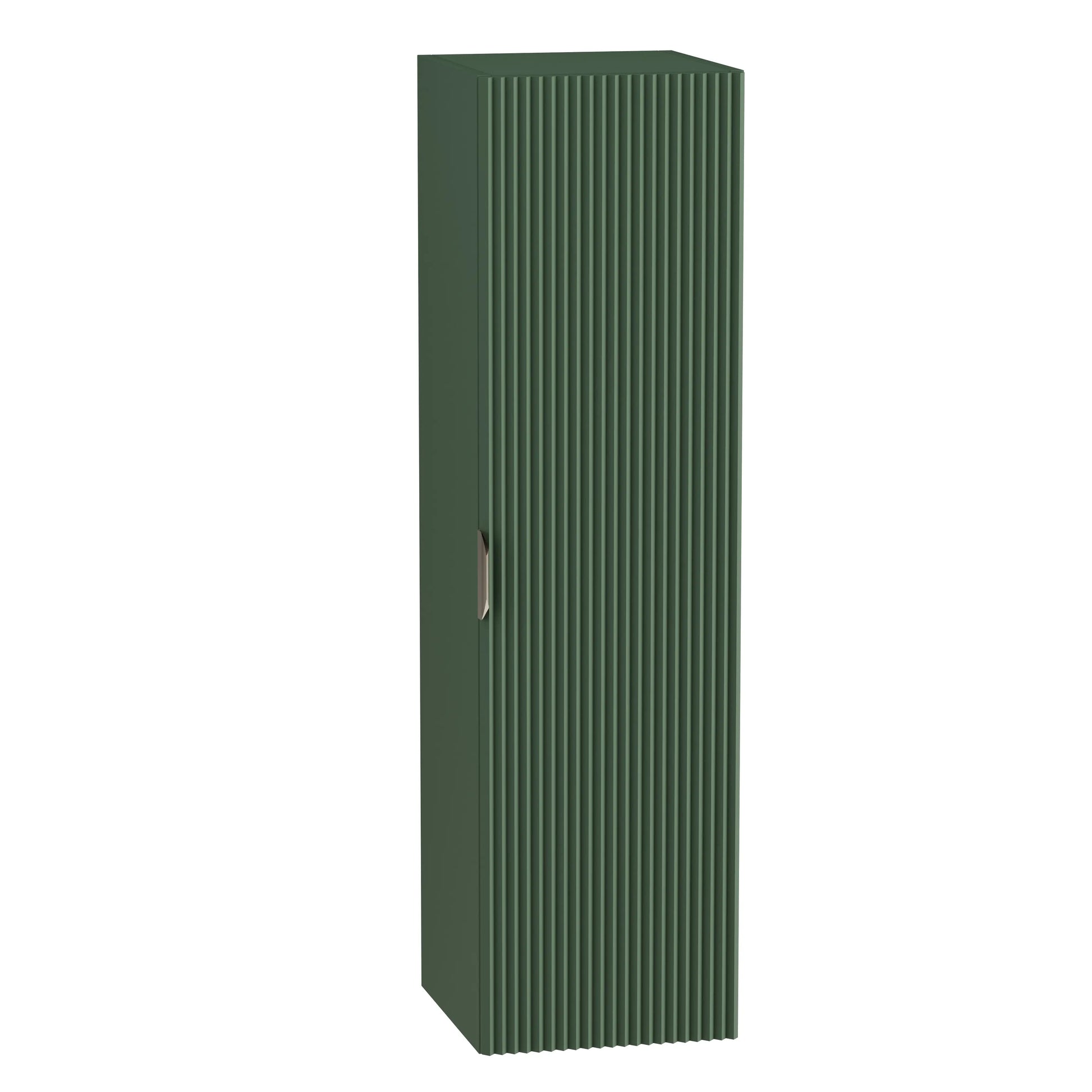 Bad Hochschrank 120 cm Willy in der Farbe Grün, ideal für elegante Badgestaltungen.