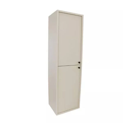 Belino Bad Hochschrank 120 cm in Kaschmir matt mit 2 Türen und Einlegeböden für stilvolles und praktisches Badezimmer.