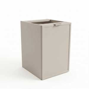 Badezimmerschrank Roma 40 cm Kaschmir mit Wäschekorb – moderner Badschrank mit eleganter MDF-Front