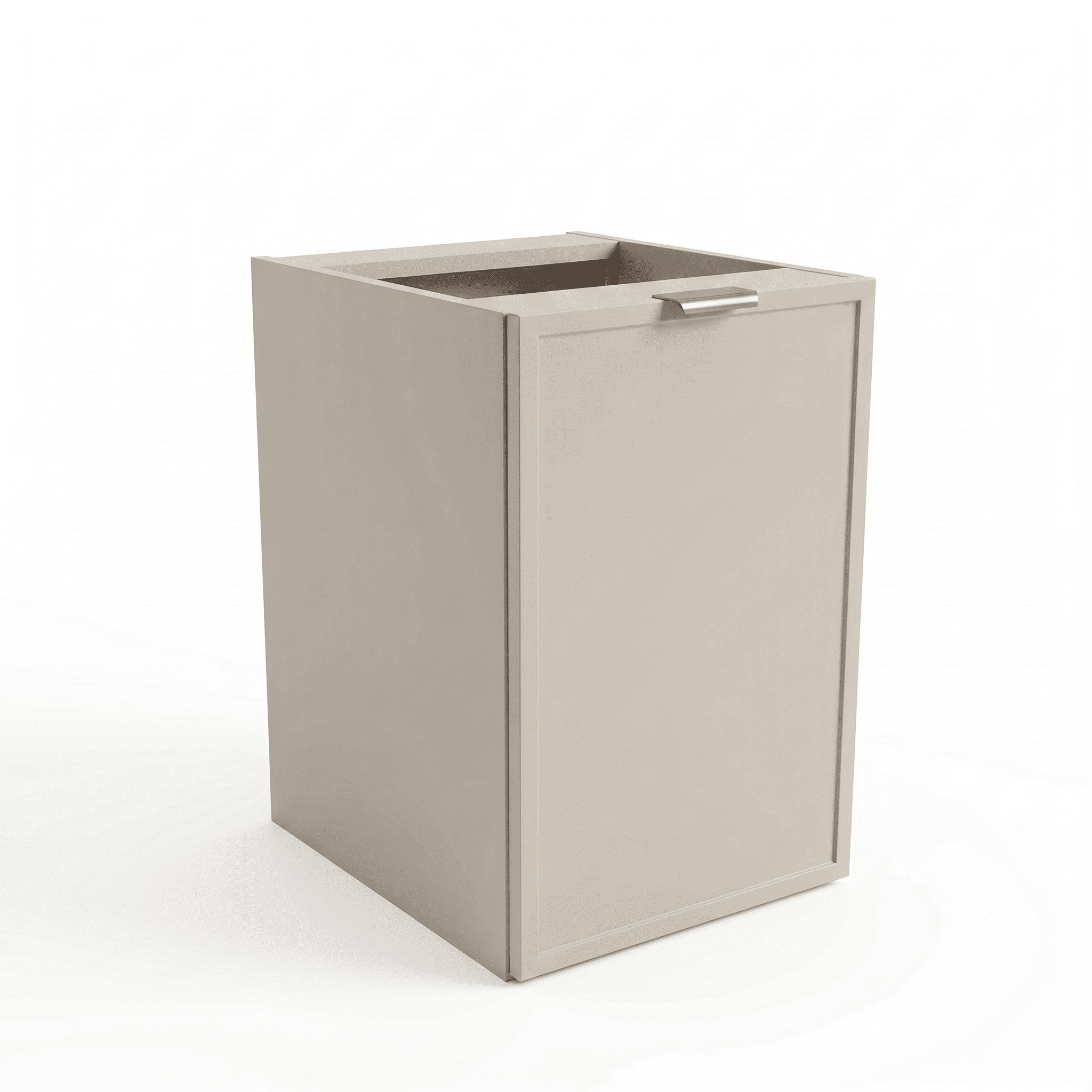 Badezimmerschrank Roma 40 cm Kaschmir mit Wäschekorb – moderner Badschrank mit eleganter MDF-Front