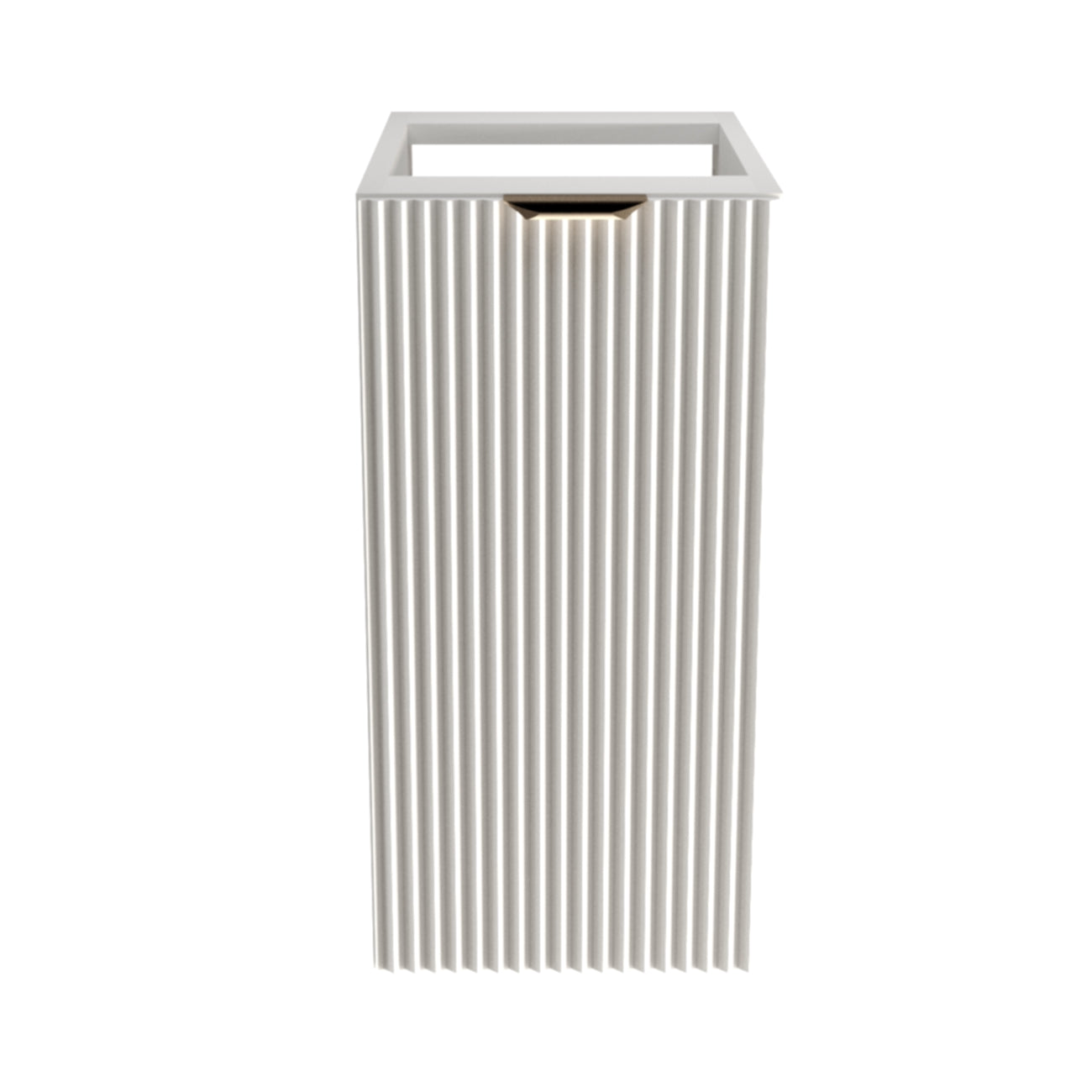 Badezimmerschrank 30 cm, geriffelte Fronten, 1 Tür Willy - Weiß