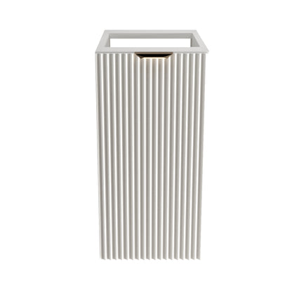 Badezimmerschrank 30 cm, geriffelte Fronten, 1 Tür Willy - Weiß