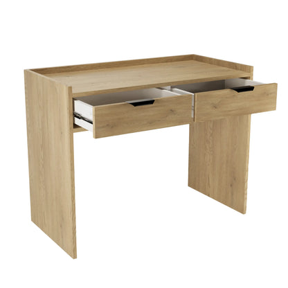Schreibtisch 100 cm mit 2 Schubladen Aura - Eiche Cremona