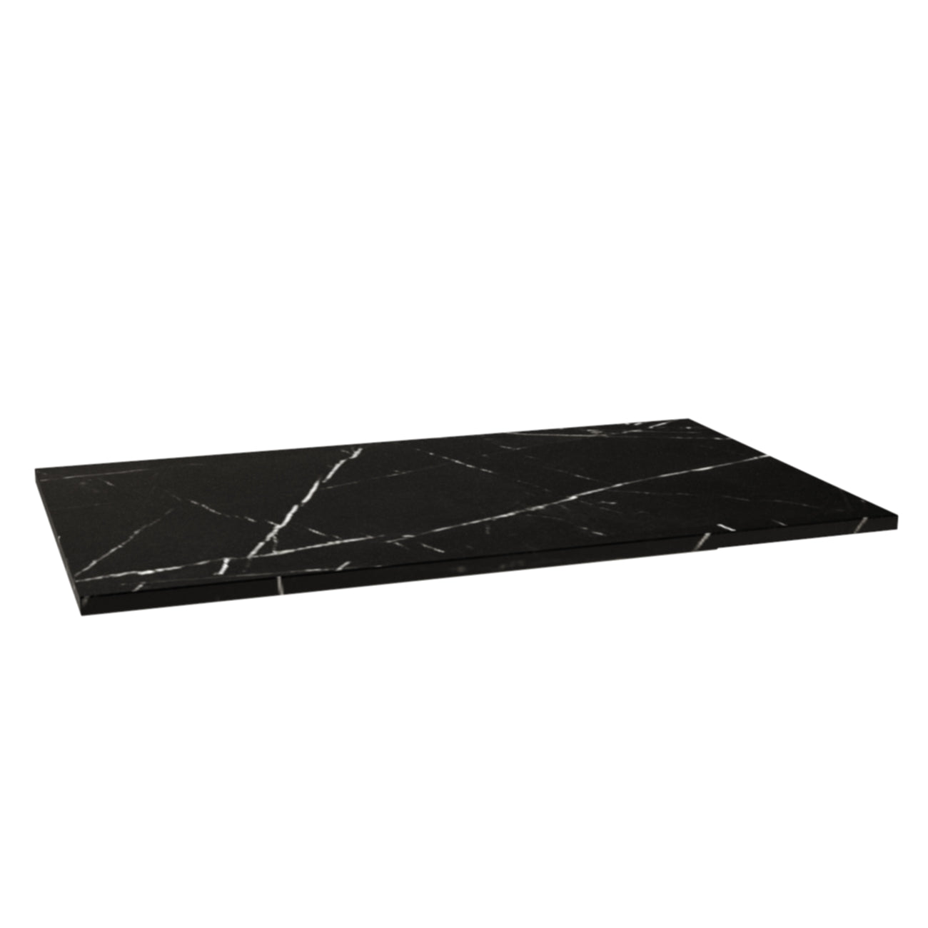 Oberplatte 80 cm für Waschtischunterschrank - Marmor Schwarz Royal