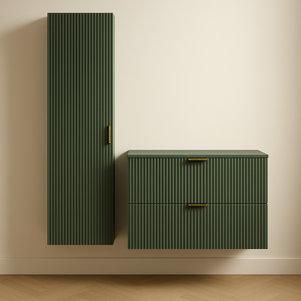 Bad Hochschrank 120 cm Willy - Salbei