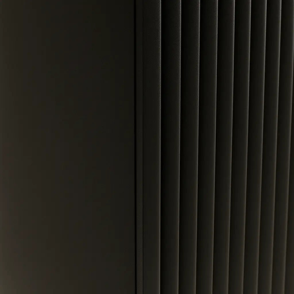 Badezimmerschrank 30 cm, geriffelte Fronten, 1 Tür Willy - Schwarz