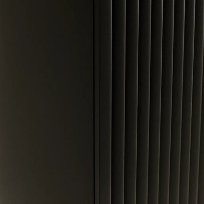 Badezimmerschrank 30 cm, geriffelte Fronten, 1 Tür Willy - Schwarz