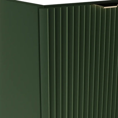 Badezimmerschrank 30 cm, geriffelte Fronten, 1 Tür Willy - Salbei