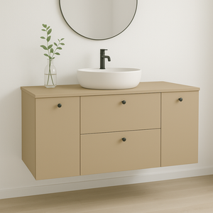 Waschtischunterschrank 120 cm mit 2 Türen und 2 Schubladen Beti - Cappuccino