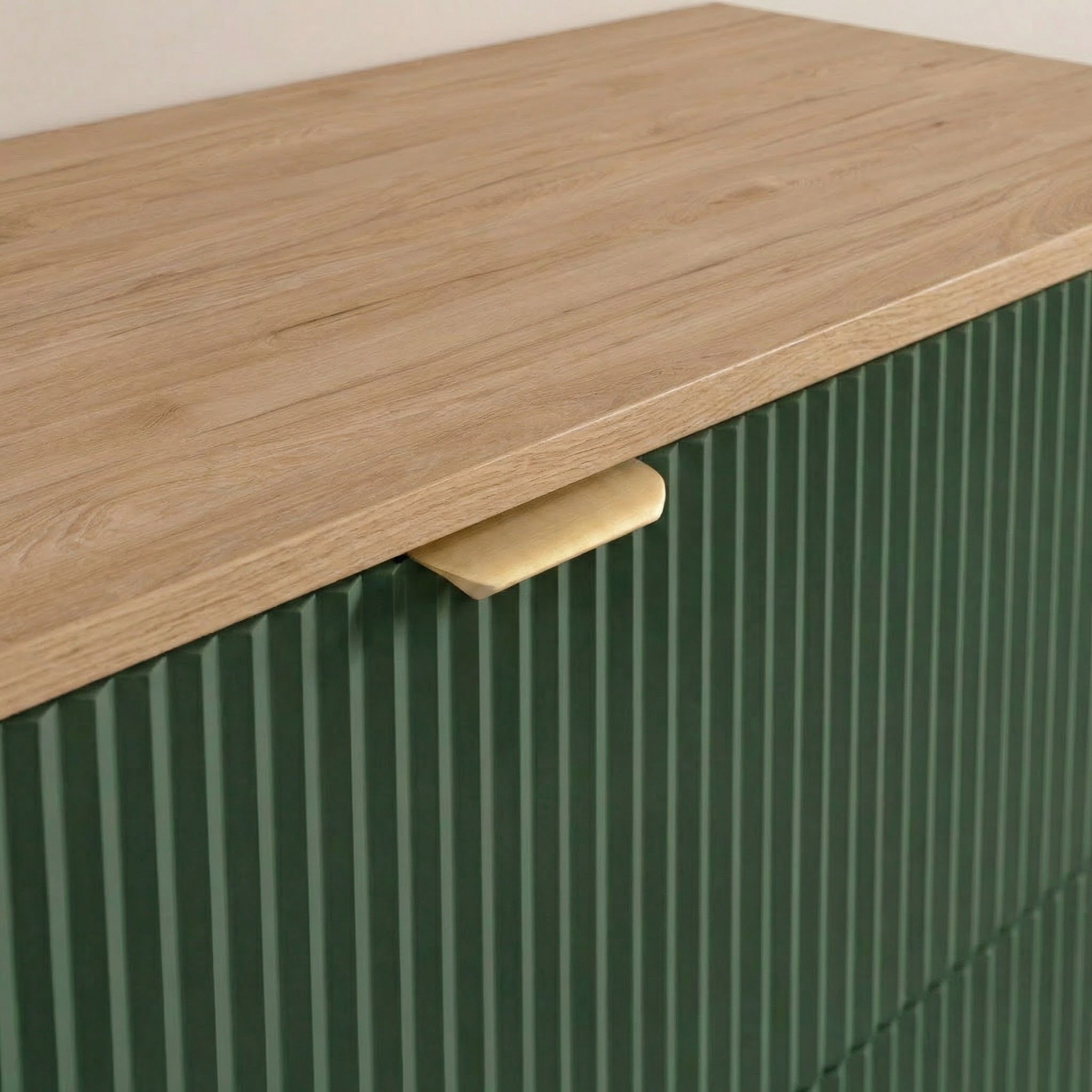 Waschtischunterschrank mit 4 Schubladen 120 cm Willy - Salbei/Walnuss