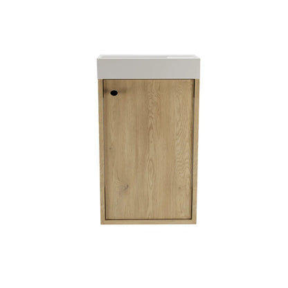 Waschtischunterschrank 40 cm mit Waschbecken Belino - Eiche Cremona