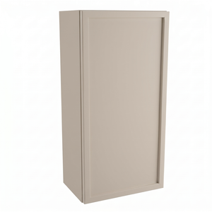 Moderner hängender Badezimmerschrank Roma 30 cm in Kaschmir mit grifflosem Push-to-Open-System und eleganter MDF-Front