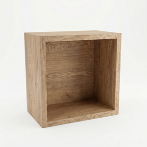 Hängender Badezimmerschrank 30 cm Eiche Cremona quadratisches Wandregal in Holzoptik für modernes Badezimmer